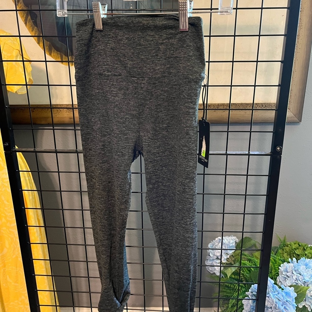 Lanston Sport Dark Charcoal High-Waist Leggings